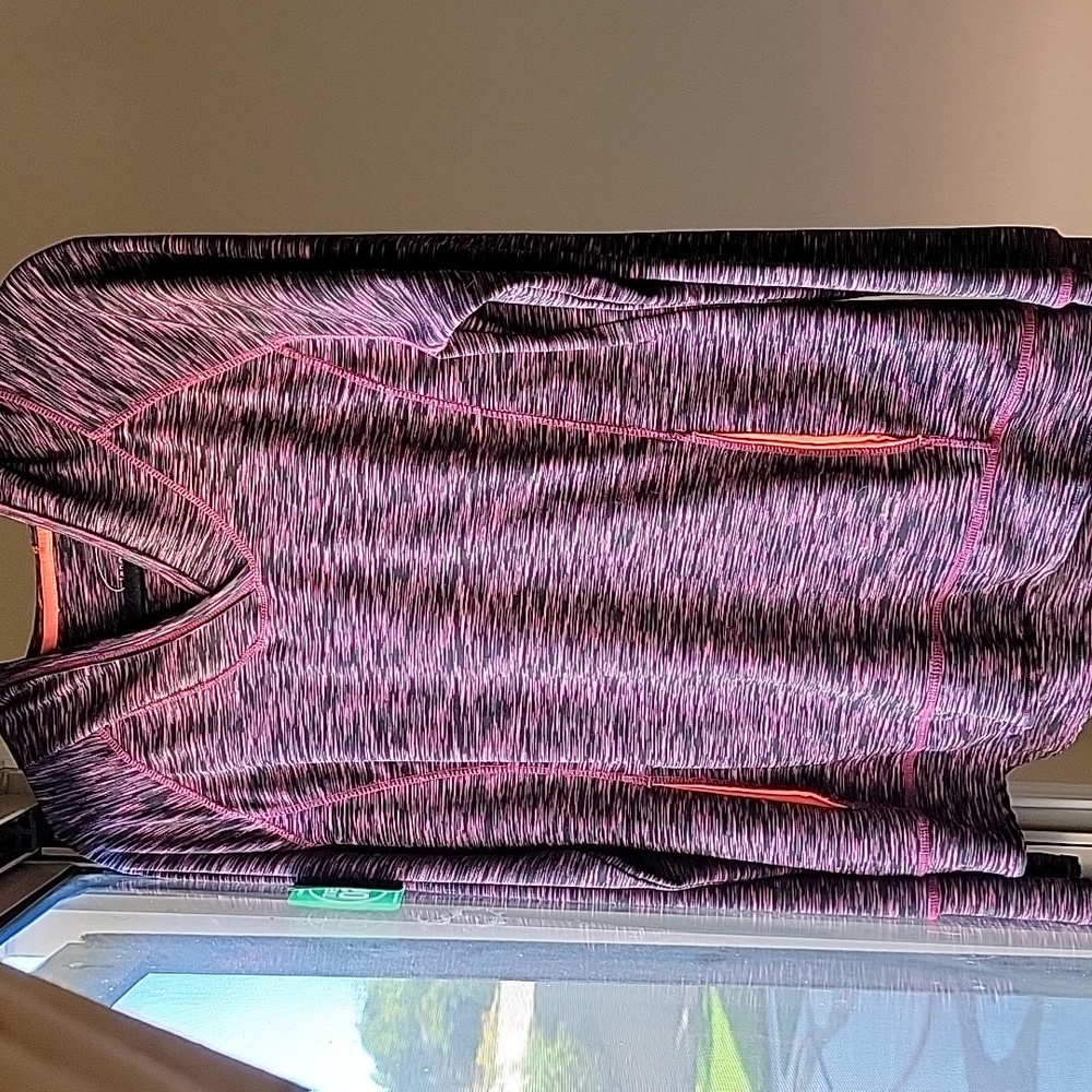 Women's Marled Hot Pink/Black Sweatshirt